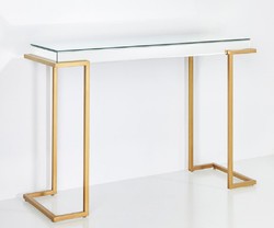 Casa Padrino console de luxe bronze 116 x 39 x H. 79 cm - Table console en miroir avec pieds en métal - Mobilier de Luxe