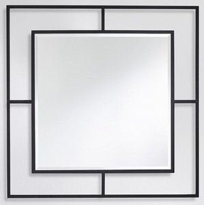 Casa Padrino luxury wall mirror black 90 x 2 x H. 90 cm - Living room mirror - Bedroom mirror - Wardrobe mirror - Luxury Furniture