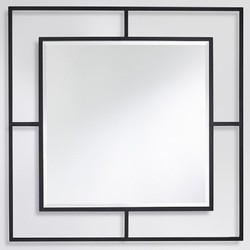 Casa Padrino luxury wall mirror black 90 x 2 x H. 90 cm - Living room mirror - Bedroom mirror - Wardrobe mirror - Luxury Furniture