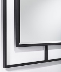 Casa Padrino luxury wall mirror black 90 x 2 x H. 90 cm - Living room mirror - Bedroom mirror - Wardrobe mirror - Luxury Furniture