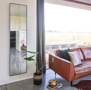Casa Padrino designer wall mirror black 41 x 2 x H. 174 cm - Living room mirror - Bedroom mirror - Bathroom mirror - Wardrobe mirror - Luxury Collection
