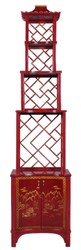 Casa Padrino Etagere de Lujo Estilo Chino Rojo / Oro 54 x 37 x A. 219 cm - Accesorios de Hotel y Restaurante