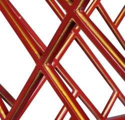 Casa Padrino Etagere de Lujo Estilo Chino Rojo / Oro 54 x 37 x A. 219 cm - Accesorios de Hotel y Restaurante