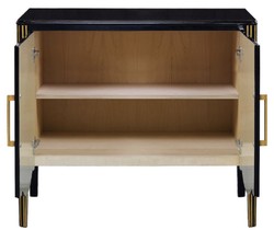 Luxus Art Deco Sideboard Schrank Wohnzimmerschrank Schwarz Gold Luxury Art Deco Sideboard Cabinet Living Room Cabinet Black Gold