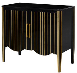 Luxus Art Deco Sideboard Schrank Wohnzimmerschrank Schwarz Gold Luxury Art Deco Sideboard Cabinet Living Room Cabinet Black Gold
