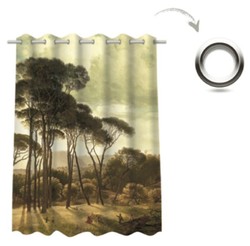 Bedrucktes Luxus Designer Vorhänge Gardinen Set Landschaft Mehrfarbig Printed Luxury Designer Curtains Curtain Set Landscape Multicolor