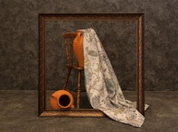 Casa Padrino luxury curtain set flowers & birds light beige / multicolor 250 x H. 290 cm - Printed linen & velvet curtains - Eyelet curtains - Sliding curtains - Living Room Bedroom Curtains