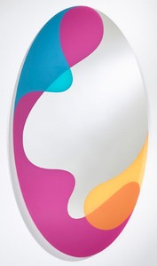 Casa Padrino espejo de pared de diseño multicolor 94 x 2,5 x A. 175 cm - Espejo de diseño moderno - Colección de Lujo