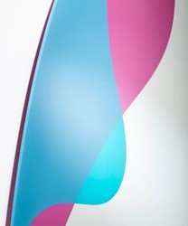 Casa Padrino designer wall mirror multicolor 94 x 2.5 x H. 175 cm - Modern design mirror - Luxury Collection