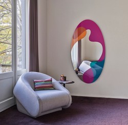 Casa Padrino designer wall mirror multicolor 94 x 2.5 x H. 175 cm - Modern design mirror - Luxury Collection