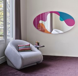 Casa Padrino designer wall mirror multicolor 94 x 2.5 x H. 175 cm - Modern design mirror - Luxury Collection