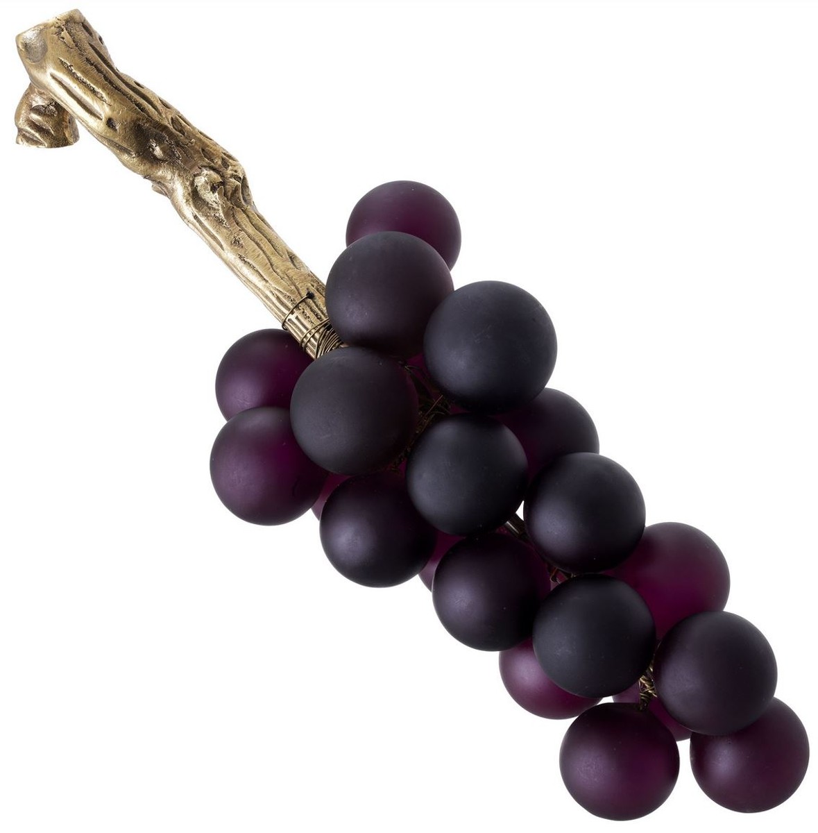 Casa Padrino objet de décoration de luxe en verre raisins violet / laiton vintage 50 x 20 x H. 20 cm - Accessoires de décoration de salon de bureau