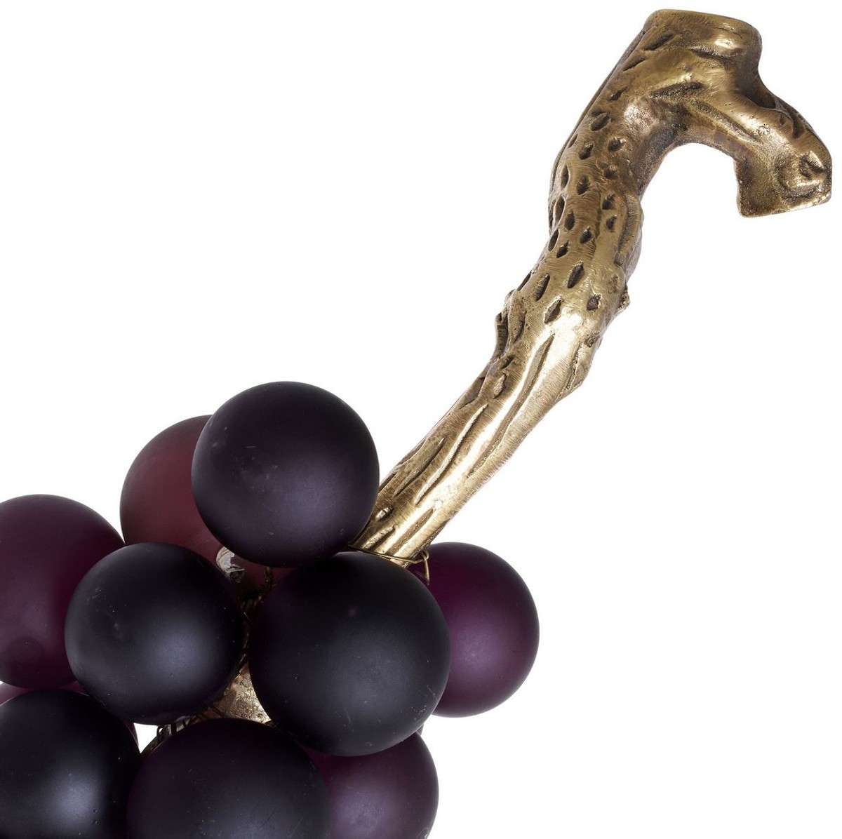 Casa Padrino objet de décoration de luxe en verre raisins violet / laiton vintage 50 x 20 x H. 20 cm - Accessoires de décoration de salon de bureau