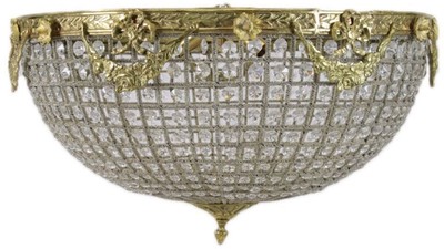 Casa Padrino lampada di copertura barocco oro Ø 60 x A. 30 cm - Lampadario a soffitto magnifico - Luci Barocche