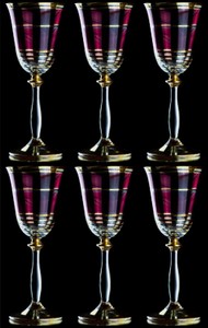 Casa Padrino set di 6 bicchieri da liquore barocco di lusso rosso bordeaux / oro Ø 5,5 x A. 17 cm - Bicchieri da liquore fatti a mano - Accessori per Hotel e Ristoranti - Qualità di Lusso Casa Padrino set di 6 bicchieri da liquore barocco di lusso rosso bordeaux / oro Ø 5,5 x A. 17 cm - Bicchieri da liquore fatti a mano - Accessori per Hotel e Ristoranti - Qualità di Lusso