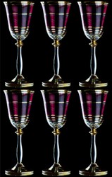 Casa Padrino set di 6 bicchieri da liquore barocco di lusso rosso bordeaux / oro Ø 5,5 x A. 17 cm - Bicchieri da liquore fatti a mano - Accessori per Hotel e Ristoranti - Qualità di Lusso Casa Padrino set di 6 bicchieri da liquore barocco di lusso rosso bordeaux / oro Ø 5,5 x A. 17 cm - Bicchieri da liquore fatti a mano - Accessori per Hotel e Ristoranti - Qualità di Lusso