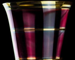 Casa Padrino set di 6 bicchieri da liquore barocco di lusso rosso bordeaux / oro Ø 5,5 x A. 17 cm - Bicchieri da liquore fatti a mano - Accessori per Hotel e Ristoranti - Qualità di Lusso