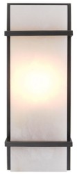 Casa Padrino lámpara de pared de lujo bronce / alabastro 13 x 9 x A. 34 cm - Elegante lámpara de pared con pantalla de alabastro - Luces de Lujo