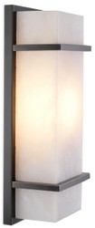 Casa Padrino lámpara de pared de lujo bronce / alabastro 13 x 9 x A. 34 cm - Elegante lámpara de pared con pantalla de alabastro - Luces de Lujo