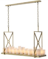 Luxus Wohnzimmer Hotel LED Kronleuchter Messing Weiß Luxury Living Room Hotel LED Chandelier Brass White
