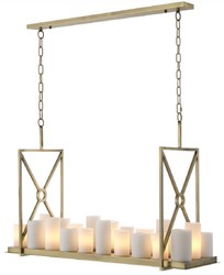 Luxus Wohnzimmer Hotel LED Kronleuchter Messing Weiß Luxury Living Room Hotel LED Chandelier Brass White