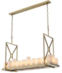 Luxus Wohnzimmer Hotel LED Kronleuchter Messing Weiß Luxury Living Room Hotel LED Chandelier Brass White