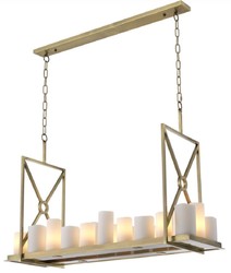 Luxus Wohnzimmer Hotel LED Kronleuchter Messing Weiß Luxury Living Room Hotel LED Chandelier Brass White