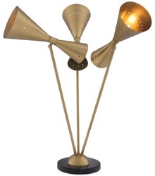 Luxus Designer Tischleuchte Antik Messing Schwarz Luxury Designer Table Lamp Antique Brass Black