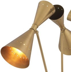 Luxus Designer Tischleuchte Antik Messing Schwarz Luxury Designer Table Lamp Antique Brass Black