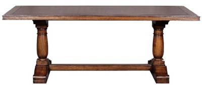 Casa Padrino table à manger de style campagnard de luxe marron 210 x 102 x H. 77 cm - Table de cuisine en bois massif rustique - Mobilier de salle à manger en bois massif de style campagnard rustique