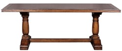 Casa Padrino table à manger de style campagnard de luxe marron 210 x 102 x H. 77 cm - Table de cuisine en bois massif rustique - Mobilier de salle à manger en bois massif de style campagnard rustique
