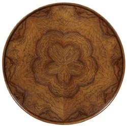 Casa Padrino table d'appoint baroque de luxe marron Ø 61 x H. 51 cm - Table ronde en bois massif - Meubles de salon de style baroque