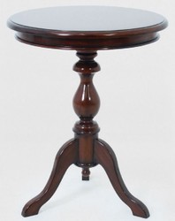 Casa Padrino luxury baroque side table dark brown Ø 50 x H. 62 cm - Round mahogany table - Mahogany furniture in baroque style
