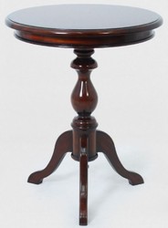Casa Padrino luxury baroque side table dark brown Ø 50 x H. 62 cm - Round mahogany table - Mahogany furniture in baroque style