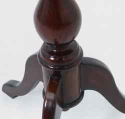 Casa Padrino luxury baroque side table dark brown Ø 50 x H. 62 cm - Round mahogany table - Mahogany furniture in baroque style
