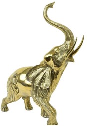 Casa Padrino figura de bronce de lujo elefante oro 50 x 25 x A. 70 cm - Escultura de Bronce - Figura de Decoración - Accesorios de Decoración - Colección de Lujo