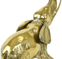 Casa Padrino figura de bronce de lujo elefante oro 50 x 25 x A. 70 cm - Escultura de Bronce - Figura de Decoración - Accesorios de Decoración - Colección de Lujo