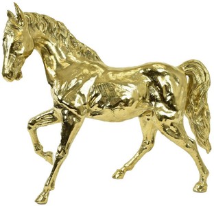 Casa Padrino luxury bronze figure horse gold 80 x 20 x H. 70 cm - Bronze Sculpture - Decoration Figure - Decoration Accessories - Luxury Collection