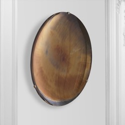 Casa Padrino luxury mirror multicolor Ø 119 cm - Round concave wall mirror with wall bracket - Luxury Collection