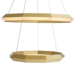 Casa Padrino luxury LED chandelier antique brass Ø 80 x H. 206 cm - Living room chandelier - Hotel chandelier - Luxury Quality