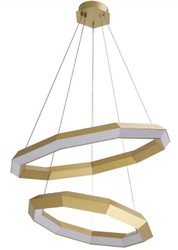 Casa Padrino luxury LED chandelier antique brass Ø 80 x H. 206 cm - Living room chandelier - Hotel chandelier - Luxury Quality