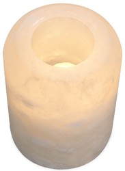 Casa Padrino luxury alabaster tealight holder Ø 12 x H. 16 cm - Deco Accessories - Luxury Quality