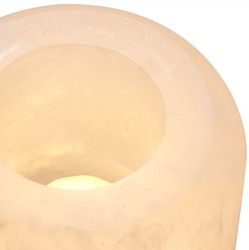 Casa Padrino luxury alabaster tealight holder Ø 12 x H. 16 cm - Deco Accessories - Luxury Quality
