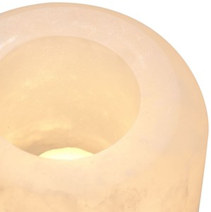 Casa Padrino Luxus Alabaster Teelichthalter Ø 12 x H. 13 cm - Deko Accessoires - Luxus Qualität