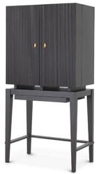 Casa Padrino armoire à vin de luxe gris anthracite / bronze 82,5 x 51 x H. 168 cm - Armoire bar en acajou avec 2 portes - Mobilier de Bar - Qualité de Luxe