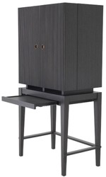 Casa Padrino armoire à vin de luxe gris anthracite / bronze 82,5 x 51 x H. 168 cm - Armoire bar en acajou avec 2 portes - Mobilier de Bar - Qualité de Luxe