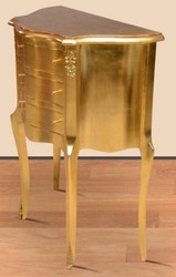 Casa Padrino baroque bedside table gold - Solid wood bedside table - Side table with 3 drawers - Handcrafted baroque furniture