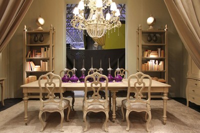 Casa Padrino Luxus Landhausstil Esstisch Grau 170-470 x 120 x H. 77 cm - Handgefertigter ausziehbarer Massivholz Küchentisch - Edle Landhausstil Massivholz Esszimmer Möbel