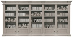 Handgefertigter Luxus Landhausstil Massivholz Bücherschrank Schrank Grau Handcrafted Luxury Country Style Solid Wood Bookcase Cabinet Gray