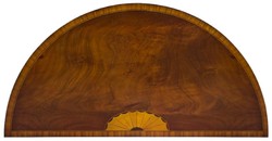 Casa Padrino cómoda Art Nouveau de lujo marrón oscuro / marrón claro 115 x 59 x A. 86 cm - Cómoda semicircular de caoba con cajón y 2 puertas - Muebles Art Nouveau